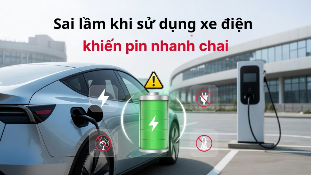 Sai lầm khi sử dụng xe điện khiến pin nhanh chai, nhiều người vẫn mắc Sai lầm khi sử dụng xe điện khiến pin nhanh chai, nhiều người vẫn mắc