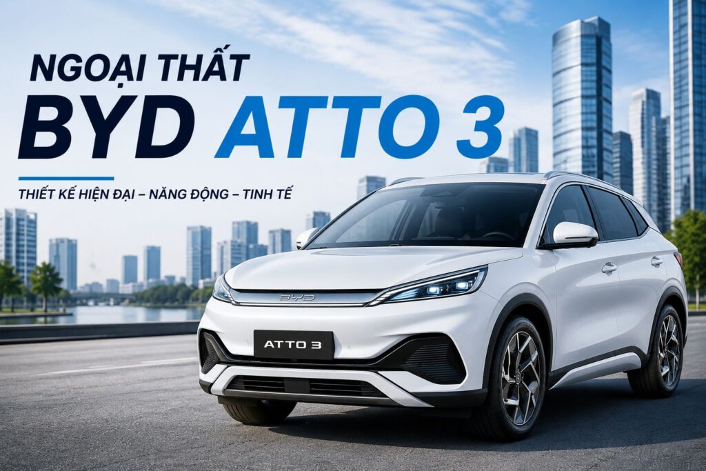 Ngoại thất BYD Atto 3: Thiết kế hiện đại và đậm chất SUV điện