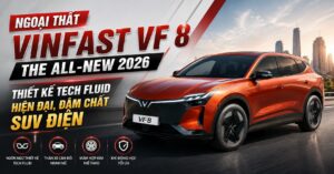 Ngoại thất VinFast VF 8 The All-New 2026: Hiện đại, sang trọng và tối ưu khí động học