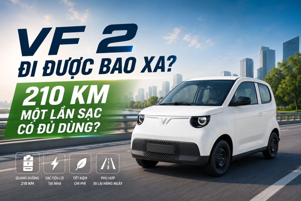 VF 2 đi được bao xa? 210 km một lần sạc có đủ dùng?