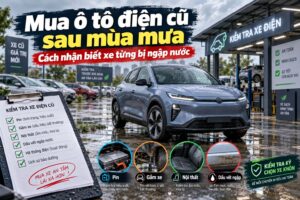 Mua ô tô điện cũ sau mùa mưa: Cách nhận biết xe từng bị ngập nước