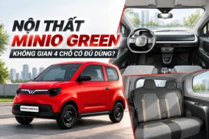 Nội thất Minio Green: Không gian 4 chỗ có đủ dùng?