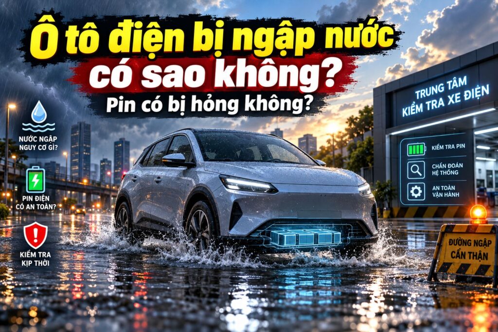 Ô tô điện bị ngập nước có sao không? Pin có bị hỏng không?