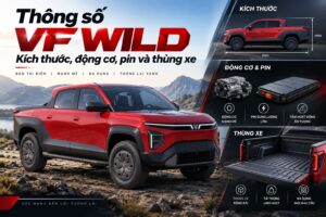 Thông số VF Wild: Kích thước, động cơ, pin và thùng xe